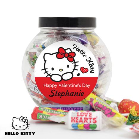 Personalised Hello Kitty I Love You 250g Sweet Jar £8.99